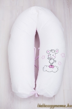 Rózsaszín pöttyös-Bori bárány - Baba-mama párna termék főképe