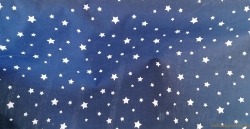 Fehér apró csillag-kék - Babakocsi betét kiemelet termék képe